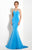 Studio 17 - Elegant Beaded and Embellished Illusion Bateau Jersey Gown 12618 in Red