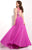 Studio 17 - Charming Beaded Bateau Neck Stretch Net A-Line Gown 12621 in Purple