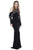 Shail K - 31924 Ruffled Cold Shoulder Fitted Evening Gown