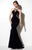Studio 17 - Bejeweled Halter Neckline with Sheer Cutouts Trumpet Dress 12624 in White