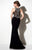 Studio 17 - Bejeweled Halter Neckline with Sheer Cutouts Trumpet Dress 12624 in White