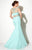 Studio 17 - Two-Piece Embellished Sheer Neckline Trumpet Dress 12625 in Green