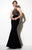 Studio 17 - Glamorous Beaded and Jeweled Halter Neck Jersey Trumpet Gown 12627 in Pink and Silver
