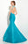 Studio 17 - Graceful Beaded Jewel Neck Mikado Trumpet Gown 12629 in Pink