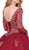 Dancing Queen - 1262 Embroidered Long Sleeve Quinceanera Ballgown In Red