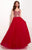 Studio 17 - Flirty Beaded Sweetheart Neck Chiffon A-Line Gown 12633 In Red