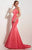 Studio 17 - Elegant Encrusted Choker Neck Stretch Satin Gown 12634 In Black
