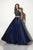 Studio 17 - Two-piece Bead and Lace Embellished Halter Neck Satin Ball Gown 12643 In Red