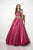 Studio 17 - Two-piece Bead and Lace Embellished Halter Neck Satin Ball Gown 12643 In Red