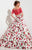 Studio 17 - 12645 Embellished Off-The-Shoulder Two-Piece Floral Dress