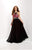Studio 17 - 12651 Floral Embroidered Illusion Halter Chiffon Gown In Black and Multi-Color