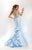 Studio 17 - 12652 Two Piece Embellished Ruffled Mermaid Dress In Blue