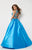 Studio 17 - 12657 Two-Piece Adorned Illusion Jewel Ballgown In Blue