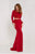 Studio 17 - 12665 Two-Piece Jewel Ornate Long Sleeve Gown In Red