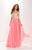 Studio 17 - 12667 Illusion Jewel Crystal Festooned Tulle Gown In Pink