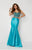 Studio 17 - 12668 Two Piece Bedazzled Mikado Trumpet Dress In Blue