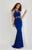 Studio 17 - 12669 Multi-Colored Beaded Halter Jersey Sheath Dress