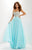 Studio 17 - 12670 Rhinestone Accented Chiffon A-line Dress In Blue