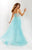 Studio 17 - 12670 Rhinestone Accented Chiffon A-line Dress In Blue