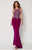 Studio 17 - 12672 Bedazzled Illusion Halter Jersey Sheath Dress In Purple