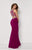 Studio 17 - 12672 Bedazzled Illusion Halter Jersey Sheath Dress In Purple