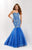 Studio 17 - 12674 Strapless Lace Sweetheart Mermaid Dress In Blue and Multi-Color