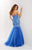 Studio 17 - 12674 Strapless Lace Sweetheart Mermaid Dress In Blue and Multi-Color