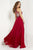 Studio 17 - 12675 Multi-Colored Floral Lace Chiffon A-line Dress In Red and Multi-Color