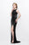 Primavera Couture - Sequined Illusion Jewel Neck Sheath Dress 1267 in Black