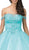 Dancing Queen - 1268 Bedazzled Off-shoulder Quinceanera Ballgown In Blue