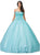 Dancing Queen - 1268 Bedazzled Off-shoulder Quinceanera Ballgown In Blue