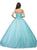 Dancing Queen - 1268 Bedazzled Off-shoulder Quinceanera Ballgown In Blue