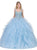 Dancing Queen - 1272 Beaded Sweetheart Ruffled Quinceanera Gown in Blue