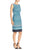 Donna Morgan - D4318M Scalloped Print Bodycon Dress  in Blue and Multi-Color