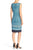 Donna Morgan - D4318M Scalloped Print Bodycon Dress  in Blue and Multi-Color