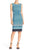 Donna Morgan - D4318M Scalloped Print Bodycon Dress  in Blue and Multi-Color