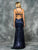 Colors Dress - 1583 Strappy Halter Long Dress with Side Cut Outs in Blue