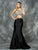 Colors Dress - 1635 Beaded Two Piece Ruffled Mermaid Gown in Black