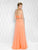 Colors Dress - 1645 Ruched Semi-sweetheart A-line Dress in Orange
