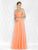 Colors Dress - 1645 Ruched Semi-sweetheart A-line Dress in Orange