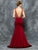 Colors Dress - 1649 Sleeveless Beaded Trumpet Gown in Red