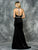 Colors Dress - 1650 Bejeweled Halter Neck Sheath Dress in Black