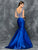 Colors Dress - 1655 Illusion Scoop Neck Mermaid Dress in Blue