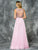 Colors Dress - 1656 Sleeveless Beaded A Line Long Dress in Pink