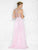 Colors Dress - 1657 Illusion Halter Neck A-Line Dress in Pink