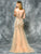 Colors Dress - 1659 Lace V-Neck Mermaid Dress in Neutral