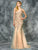 Colors Dress - 1659 Lace V-Neck Mermaid Dress in Neutral