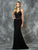 Colors Dress - 1680 Lace Sweetheart Trumpet Dress in Black