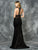 Colors Dress - 1680 Lace Sweetheart Trumpet Dress in Black
