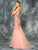 Colors Dress - 1698 Embellished Illusion Halter Mermaid Dress in Pink